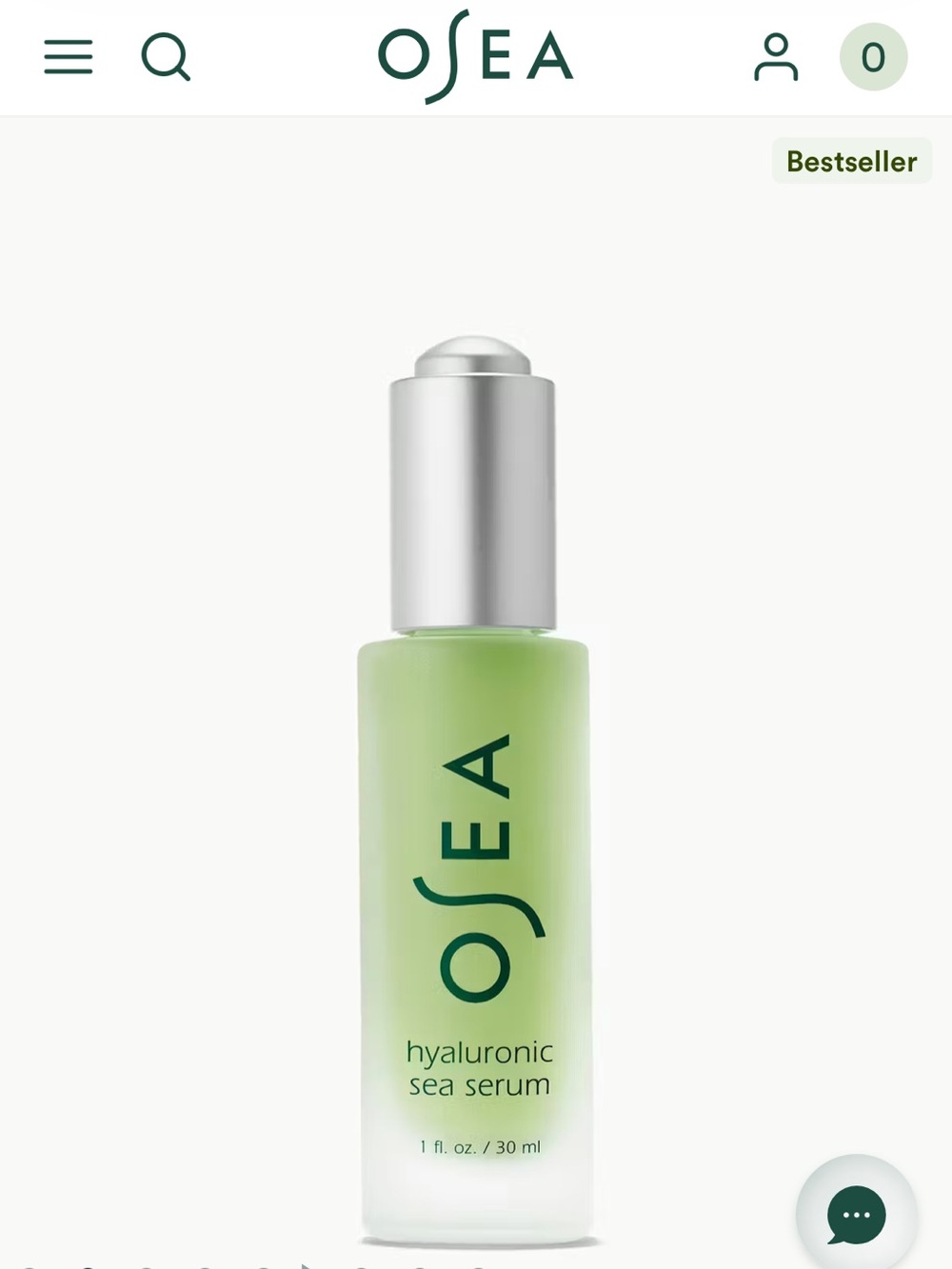 (NWT) Osea Hydrating Hyaluronic Sea Serum - 1 flu oz